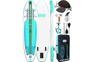 ‎BEYOND MARINA Beyond Marina Inflatable Stand Up Paddle Board, Feather-Light SUP Board for Adults, Premium, Double Action Pump, Backpack, Fibreglass Paddle, Leash, 320 x 81 x 15 cm/350 x 78 x 15 cm