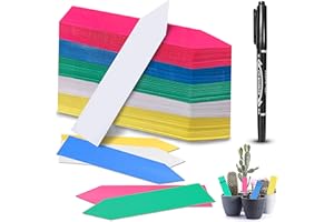 LIVESTN Etiquetas De Vivero, 500 Etiquetas Jardinería Plástico Multicolor etiquetas de semillas, Marcadores de Jardín con Rotulador etiquetas de jardín de plantas para Flores, Semilla y macetas