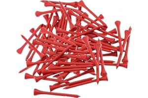 FINGER TEN Golf tee - Juego de Camisetas de Madera de Golf DE 70 mm, 100 Unidades, 250 Unidades, Color Azul, Blanco y Rojo