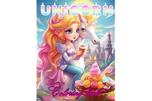 Unicorn coloring book.: 50 unique pages of unicorns, castles, princesses and much more.