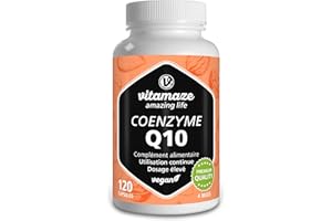 VITAMAZE - AMAZING LIFE Coenzyme Q10 200 mg - 120 Gélules Pendant 4 Mois - Capsule Vegan avec 98% Ubiquinone - Natural Antioxydant et Énergie - Biodisponibilité Optimale, Qualité Allemande - Vitamaze®
