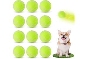 Orifesio 12 Pezzi Palline da Tennis per Cani, 5cm Mini Palline Tennis, Palline da Gioco per Cani di Piccola Taglia, Palline Giocattolo Interattive per Cani Adatta per Lancia Palline per Cani
