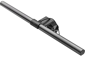 BenQ ScreenBar Plus Monitor Light, listwa świetlna LED z tarczą biurkową, automatyczne ściemnianie, regulacja jasności i odcienia, oszczędność miejsca, lampa do domowego biura, ochrona oczu, zasilanie