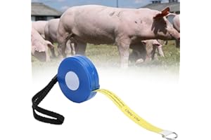 QCWWY Maßband für Rinder-Schwein-Körpergewicht, 2,5 M Landmaschinen für Vieh-Körpergewicht Tragbares Einziehbares Maßband