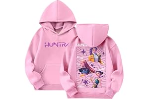 GENERIC Sweats à Capuche 𝙆𝙥𝙤𝙥 Demon Merch pour Fille Imprimés K-Pop Demon Huntrix Huntr/X Rumi Mira Zoey Pull à Manches Longues 𝙆𝙥𝙤𝙥 Witch Hauts Décontractés Demon Hoodie