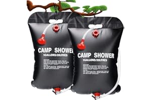 ASANMU Sac de Douche Solaire,20l Solaire Douche de Camping Sac de Douche Pliant Portatif Extérieur pour Douche avec Flexible Commutable Tête de Douche Chauffe Eau Solaire pour Randonnée Escalade