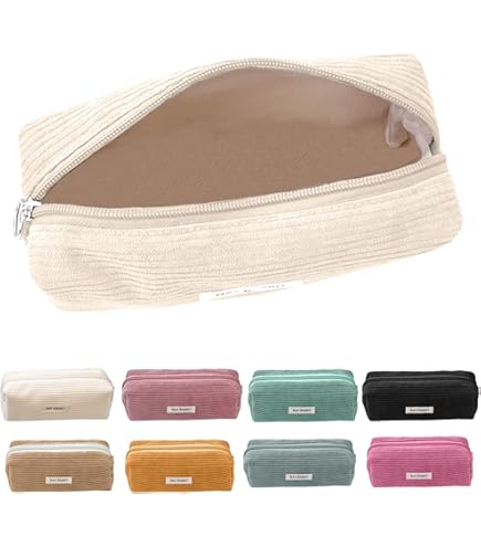 2 Portapenne In Pelle PU - Nero E Marrone, Design Classico, Per Penne E Matite, 15.4x4.1cm