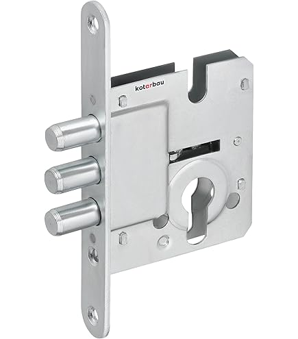 Amig - Insteekslot met bouten voor houten deuren model 101-50/85 mm - Met cilinder en veiligheidsrozet - Omkeerbare schoot - Staal met zwarte afwerking Amig - Insteekslot met bouten voor houten deuren model 101-50/85 mm - Met cilinder en veiligheidsrozet - Omkeerbare schoot - Staal met zwarte afwerking