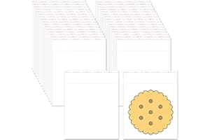 LUCYSTUDIO Sacchetti di Plastica Autoadesivi 200 Pezzi 8x8cm Bustine Trasparente Richiudibili Piccoli Sacchetti Cellophane con Chiusura Adesiva 50µm per Semi Gioielli Biscotti Caramella(6 Misure a Scelta)