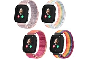 VANCLE 4 Stück Kinder Armbänder für Xplora X6 Play Armband, Verstellbare Klettverschluss Uhrenarmband 20mm für Kids Smartwatch Zubehör, Kinder Ersatzarmband für Xplora X6/X6 Pro/Anio 5/Anio 6 Mädchen Jungen