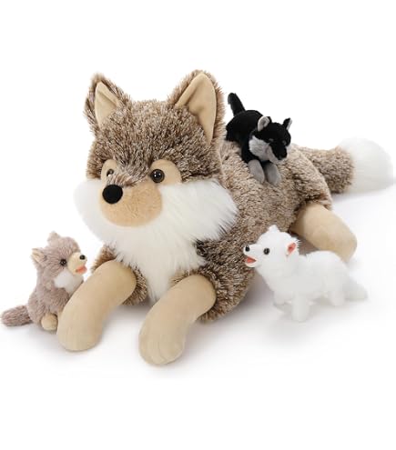 Ice King Bear Little Wolf Stuffed Animal – 8 Inch Realistic Plush Toy, Soft & Huggable For Kids, Parties, Or Decor