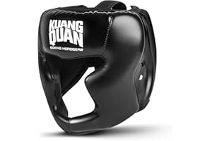 Kuang Quan Kopfschutz Boxen für Kickboxen, Kampfsport, MMA Training, Boxing Gesichtsschutz，Boxhelm mit maximalem Schutz