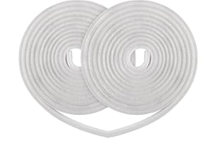 DURDIIY Samoprzylepna uszczelka szczotkowa listwa pogodowa o długości 10 m, uszczelki do drzwi, okien, biała rama z korkiem powietrznym, antykolizyjna, izolacyjna, uszczelka szczotki przed kurzem i hałasem