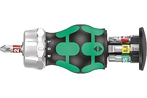 Wera Kraftform Kompakt Stubby Magazin RA 1, Kompaktowy magazynek, wkrętak grzechotkowy z magazynkiem bitowym, 6-częściowy