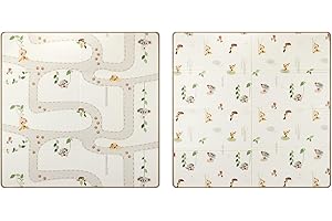 Tiny Love Faltbare Spielmatte Baby, Spielmatte Baby, ab 0 Monaten, Doppelseitig, Leichte und Faltbare Spieldecke, 150 × 150 cm, Weich und Dick (1 cm), Wasserabweisend, Pflegeleicht, Boho Chic