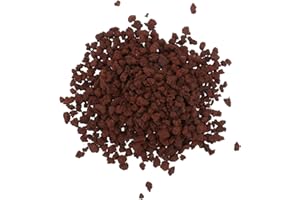 POPETPOP 500G Acquario Rocce Laviche di Vulcanica di Pietre Decorative Rocce Serbatoio di Pesce Materiale Filtrante per Subacquea Paesaggio Ornamento Decorazione 3-6CM Rosso Scuro