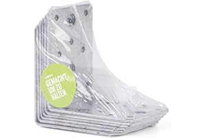 Alberts 333614 Équerre d'assemblage | galvanisée Sendzimir | 90 x 90 x 65 mm | Set de 6 pièces