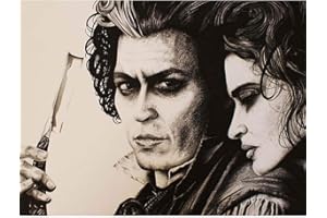 Wee Blue Coo Sweeny Todd Johnny Depp W Maguire Wall Art Print Mur Décor 30 x 41 cm