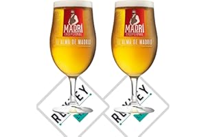ROXLEYLTD Roxley Madri X1 - Vaso de pinta (56 cl, incluye 1 alfombrilla para cerveza)
