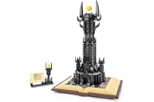 QLT QIAOLETONG Moc Ideas Architecture Klemmbausteine Mit LED,Film STEM The Magic Rings Dark Tower Bausteinen deko Geschenk für Erwachsene und Jungen ab 6-16+（Kompatibel Mit Lego MOC 969 pcs）