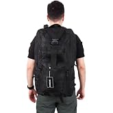 65 Lt Black Outdoor Backpack with Molle System, Waterproof, Multi-Eyed, Outdoor, Camping, Hunting, Daily Use, Men, K