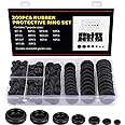 Zocipro 200Pcs Rubber Grommet Kit, 7 Sizes Rubber Hole Plugs Electrical Wire Gaskets Assortment, Rubber Grommets for Protecting Wires, Plugs, Cables Holes