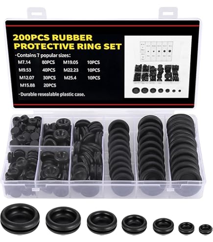 20 stuks rubberen sluitringen, 25 mm, flexibele kabeltoevoer, torvorm, kabeldoorvoer, afdichtingsbescherming, ring, rubberen toren-kabelafdichtingen voor kabels, draad, stekker en elektrische box
