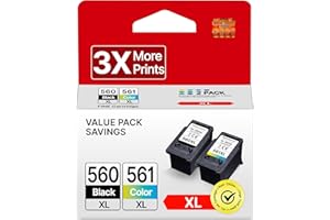 WISETA PG-560XL CL-561XL patronen für Canon 560 561 druckerpatronen Multipack Tintenpatrone für Canon 560XL 561XL für Pixma TS5350 TS5351 TS5352 TS5353 TS7450 TS7451 (Schwarz, Farbe, 2er-Pack)