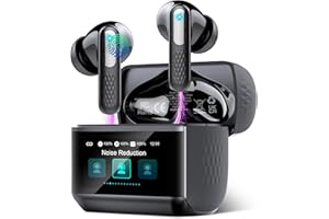 ZYHKON Wireless Earbuds, Bluetooth 5.4 Headphones In Ear with Multifunctional Touchscreen, 48H HiFi Stereo Bluetooth Ear buds with ANC/ENC Noise Cancelling, 5 EQ Modes, IP7 Waterproof Bluetooth Earphones
