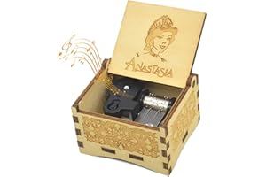 Micteney Anastasia - Caja de música Once Upon a December,Once upon a December Anastasia, caja de música de madera con mecanismo de reloj/bobinador