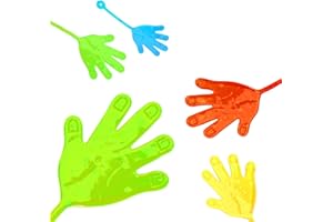 L + H WORLD L+H 24x Klatschhand Glibber in Premium Qualität | Bunte Klatschhände | Klebehand Sticky Klatsch Hand Mitgebsel Mitbringsel Give aways Scherzartikel Spielspaß für Geburtstag Kindergeburtstag Kinder