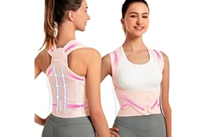 SHAPERKY Posture Corrector for Women for Support: Back Brace for Full Back Support - Adjustable Shoulder Straightener for Women and Men (Large)