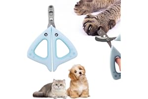BANJIABB Krallenschere Katzen Schere für Anfänger toll geeignet,Nagelknipser für Katzen,Krallenschere Katzen mit Schutz,Sicherheits Edelstahl Katzennagelschneider für Kleine Hunde Welpen Katzen Mit Datei
