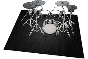 JAEVKWZY Tapis Batterie Tapis de Tambour, Tapis de Batterie électronique Non Glissants, Tapis Insonorisé pour Kits de Batterie, Tapis Acoustique Batterie, Tapis Anti Vibration pour Grosse Caisse 140 x 120 cm