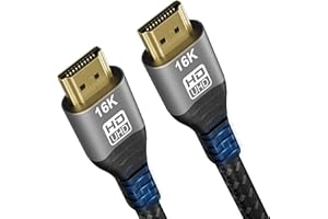 CAKOBLE 16K Cable HDMI 2.2 2m, 96Gbps Ultra-High-Speed, 16K@60Hz, 12K/10K@120Hz, 8K@240Hz, 4K@360Hz/480Hz, eARC, HDR10+, Dolby, HDCP 2.3, Para hdmi 2.1,PS5, Xbox, Soundbar, Fire TV, Laptop, HDTV