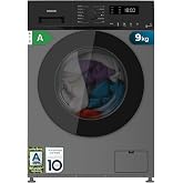 Cecotec Washing Machine 9K Front Load Bolero DressCode 9155 Inverter Steel. Class A-30%, 1400RPM, 12 Programs, Inverter Plus