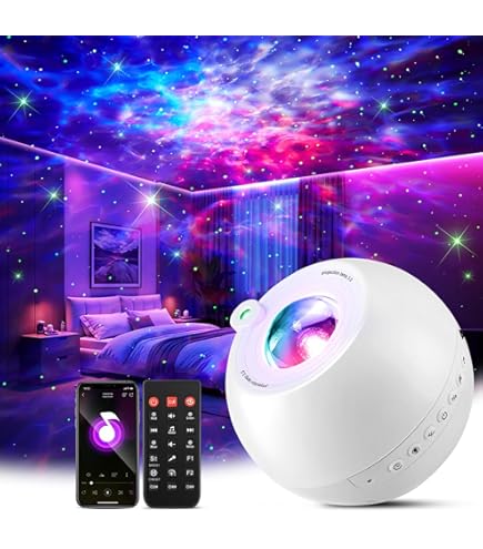 MAKTUL Astronaut Sternenprojektor – Mit Bluetooth-Lautsprecher, 8 Licht- & Soundmodi, Fernbedienung & Timer