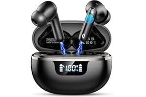 DONERTON Auriculares Inalambricos Bluetooth 5.4, Auriculares Inalambricos HiFi Estéreo con 4 ENC Cancelacion Ruido HD Mic, 45H Cascos Inalambricos Bluetooth IP7 Impermeable/Carga Rápida Tipo-C/Pantalla LED