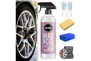 GIENSLRU MAD ACID, MAD ACID Glass Cleaner, MAD ACID Heavy-Duty Wheel Cleaner, Mad Acid Wheel Cleaner, Versatile Acid Cleaner, mad all purpose cleaner, for Wheels, Chrome, Paint, Emblems, & More (8oz)