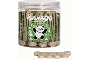 MORGIANA Jetables Compressées Serviettes Jetable Visage pour Voyage Camping Randonnée Sport Salon de Beauté Serviettes Ménagères 100 Pièces 100% Bambou 22*20cm（BTN）