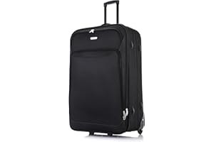 FLYMAX 32"/85cm Superlight Extra Large Suitcase Soft Lightweight Expandable Luggage Suitcase Trolley Bag XL