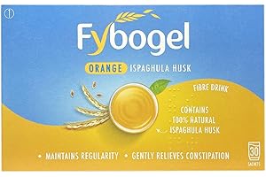 Fybogel Hi-Fibre, Orange, 30 Sachets X 4, 120 Total, Ispaghula Husk, Constipation Relief, Softening Relief, Fibre Supplement, Easy to Use, Natural, Laxatives, Digestion and Nausea