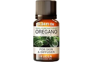 KUKKA ESSENTIAL OILS Kukka Oregano Essential Oil for Improved Wellness - 100% Pure Therapeutic Grade Oregano Oil Essential Oil for Skin - Oil of Oregano for Toenail - Oregano Oil Organic for Diffuser & Nail (10ml)