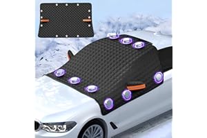 HUIFENGJIE Couverture Pare-Brise Voiture, protection hivernale pliable, Bache Anti Givre Voiture, pare soleil voiture, Universelle Pour Anti Givre Neige Anti Glace UV Soleil Protection, 230*145cm, Noir