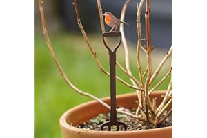 BURGESS HOME & GARDEN Mini Robin on Fork Metal Garden Stake | Outdoor Sculpture Statue Robins Decoration