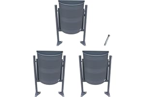 PAL FERRETERÍA INDUSTRIAL PAL | Papelera exterior de Calle metálica semicircular | papelera hierro jardín de Hierro - 3 Papeleras + Tornillería