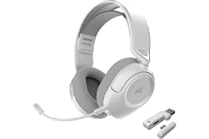 CORSAIR HS35 v3 Trådlöst Spelheadset med Mikrofon – Vit | 2,4 GHz och Bluetooth (PC/PS5/PS4/Switch/Mac/Mobil), Bekvämt och Lä