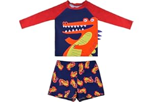 Trendy Boy Costume da Bagno per Ragazzi Rash Guard Costume Intero a Due Pezzi Set di Costumi da BagnoES