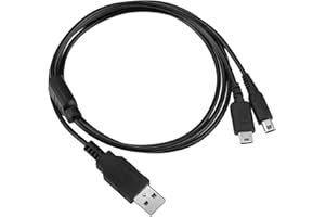 RETROGAME Kabel zasilający USB 2 w 1 ładowarka do Nintendo DSi DS Lite 3DS DSi LL XL NEW 3DS NEW 3DS XL