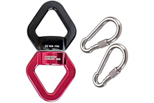 JIAMEIYI 30KN Connecteur Swing Pivot de Rotation Extérieur Intérieur Sécurité Aluminium Alliage 360 ° Rotator Swing Spinner